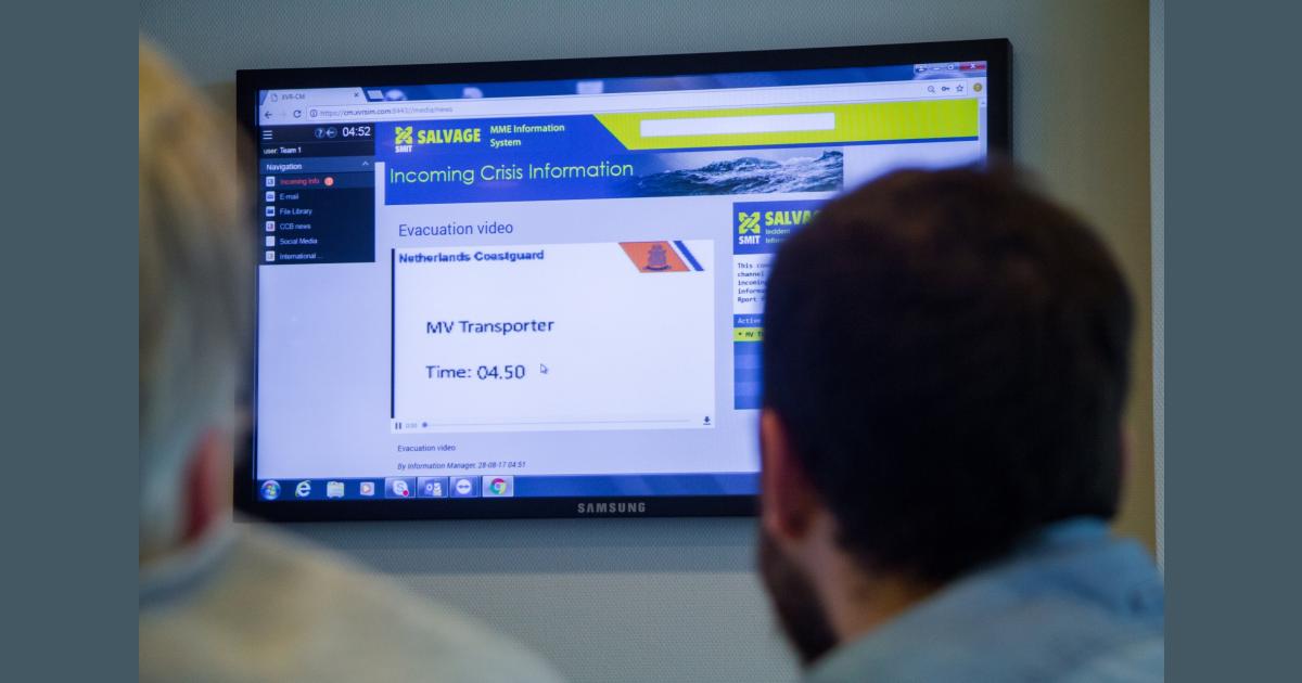 Crisis media implemented at Smit Salvage XVR Simulation